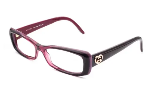 GUCCI Injection Molding Rectangular Prescription Glasses Unisex Purple
