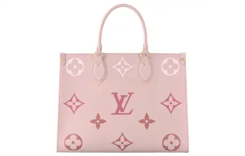 LOUIS VUITTON ONTHEGO Cow Leather Jungle Bag, One Shoulder Handbag Medium Women's Gradient Pink