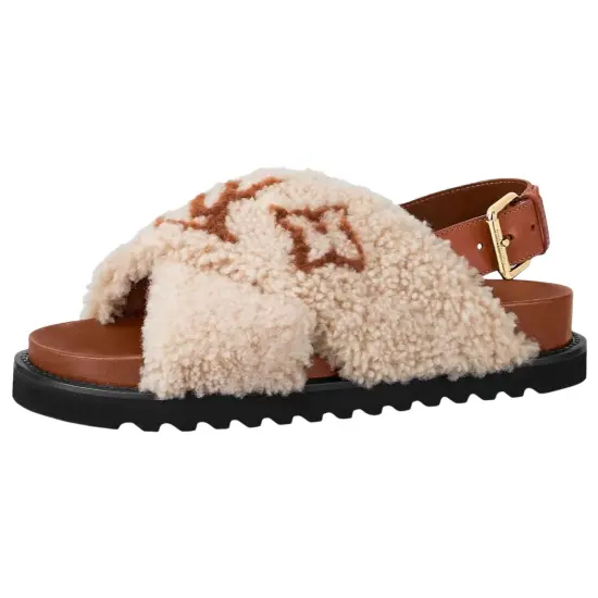 LOUIS VUITTON Paseo Comfort One-Strap Sandals Women's