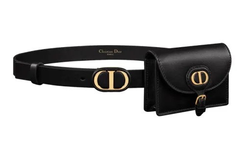 DIOR Leather Belts Women's Black