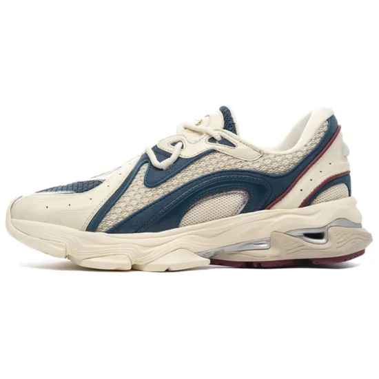 LI-NING 1990 Lava Anti-Slip Wear-Resistant Low-Top Casual Shoes Men's Yellow Blue Patchwork