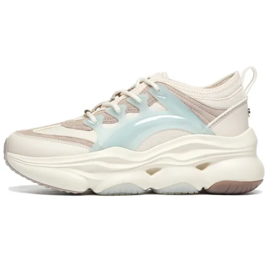 LI-NING 1990 Classic Collection Casual Shoes Women's Low-Top White Blue