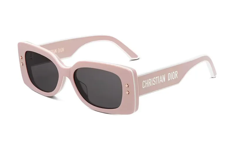 DIOR Plate Frame Irregular Shape Sunglasses Women's