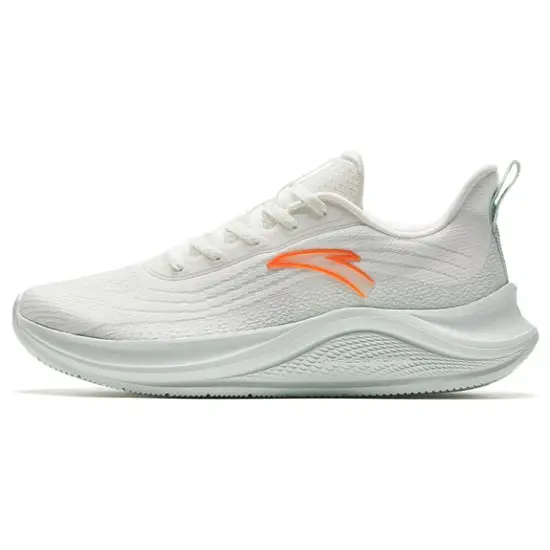 ANTA Running Shoes Women's Low-Top Ivory White/Oxygen Green