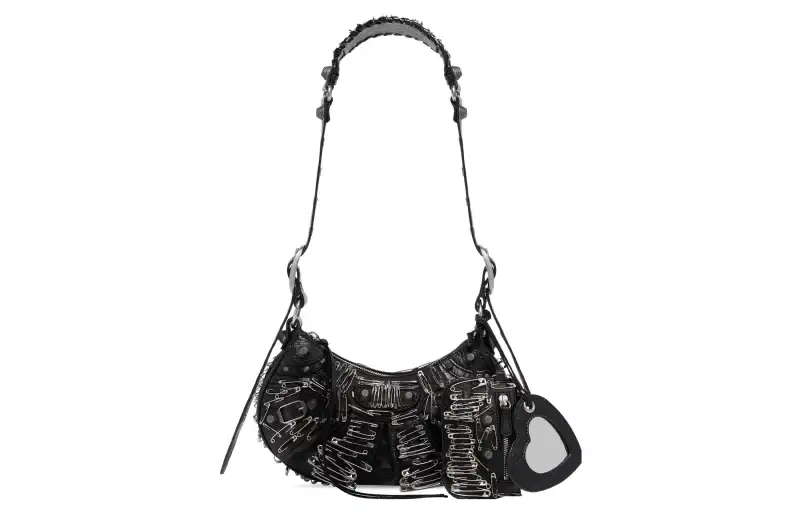 Balenciaga Le Cagole Lambskin Handbag, Shoulder Bag Mini Women's Black