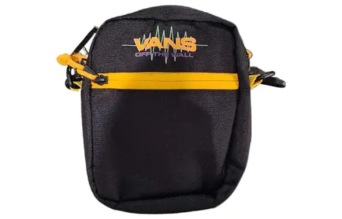 Vans Polyester Shoulder Bag, Crossbody Bag Regular Unisex Black/Yellow