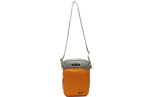 Nike Polyester Shoulder Bag, Crossbody Bag Regular Men's Orange Beige