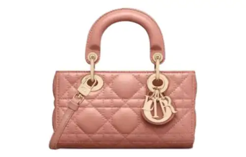 DIOR Lady D JOY Sheepskin Handbag, Shoulder Bag, Crossbody Bag, Handbag Extra Mini Women's Pink