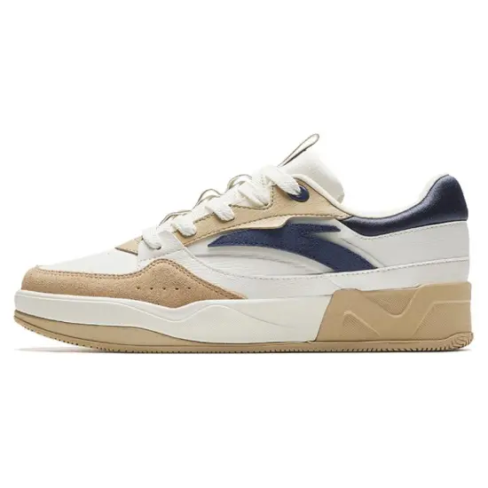 ANTA C37 Series Skateboard Shoes Women's Low-Top Brown White
