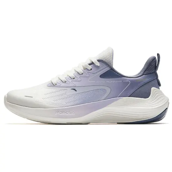 ANTA New Stinger Running Shoes Women's Low-Top Ivory White/Misty Purple Grey/Light Purple