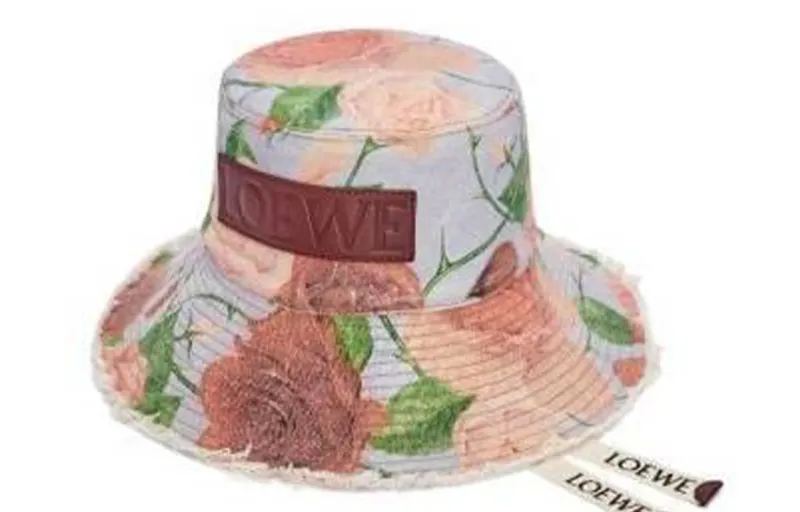 LOEWE Roses Fisherman Frayed Hat