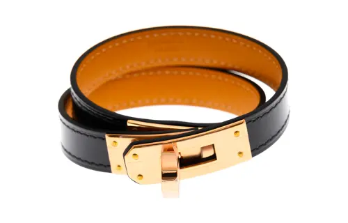 HERMES Kelly Wristbands Women's Black