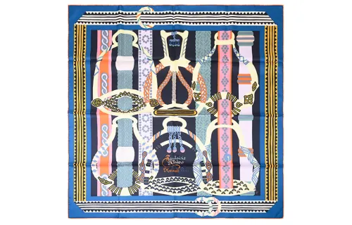 HERMES Hermès Scarves Women's Blue