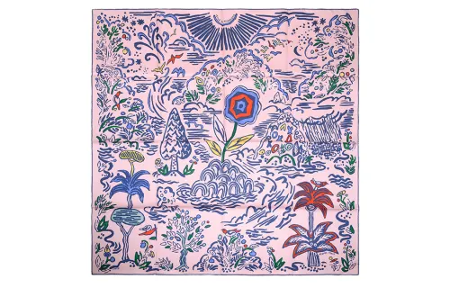 HERMES Scarves Women's Pink