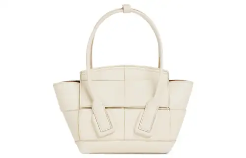 Bottega Veneta ARCO Cow Leather Shoulder Bag, Crossbody Bag, Handbag Mini Women's White