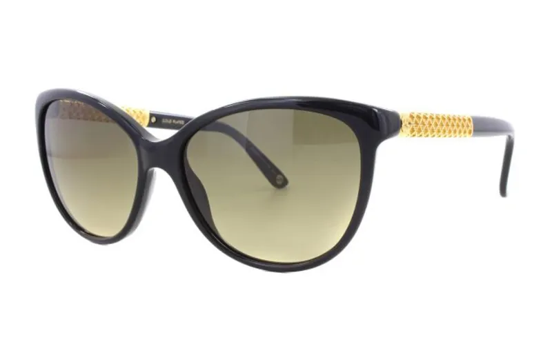 GUCCI Plate And Metal Cat Eye Sunglasses Unisex Black