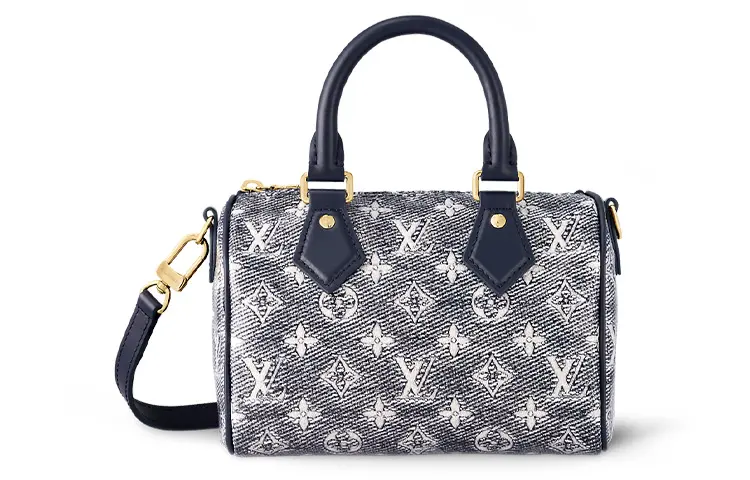LOUIS VUITTON Speedy Bandouliere 20 Monoglam Blue