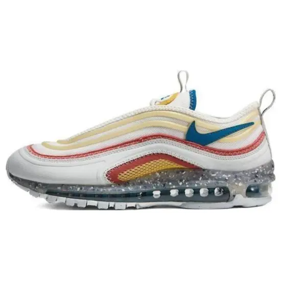 Nike Air Max 97 Running Shoes Men Low-top White/Blue
