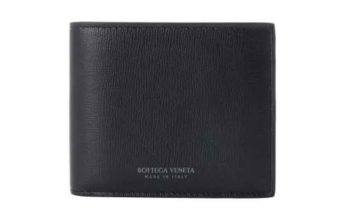 Bottega Veneta Men's Leather Half Wallet Black