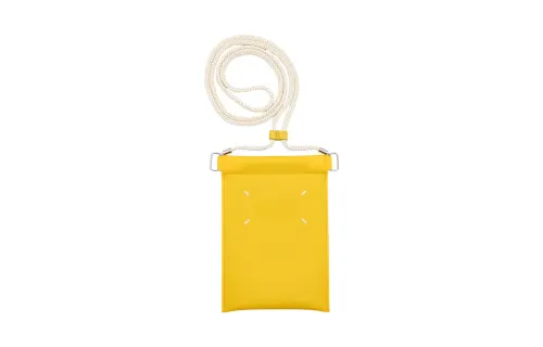 Maison Margiela PVC Cell Phone Pouch Unisex Yellow