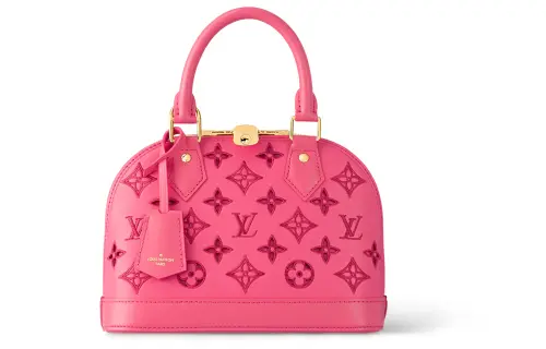 LOUIS VUITTON Alma Calfskin Dome Bag, Shoulder Bag, Crossbody Bag, Handbag Small Women's Pink