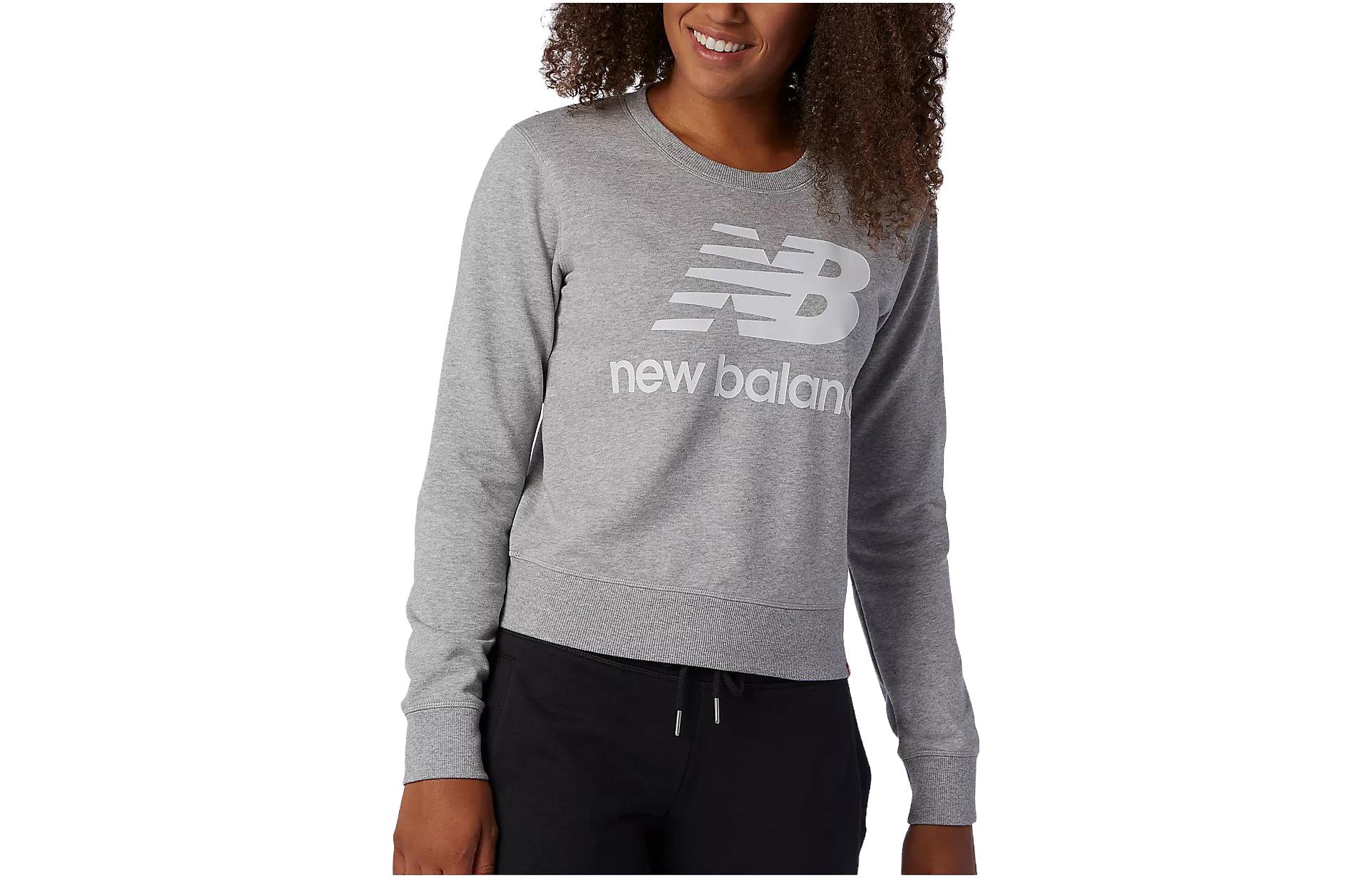 Женская толстовка New Balance Logo (светло-серая) — фото 3