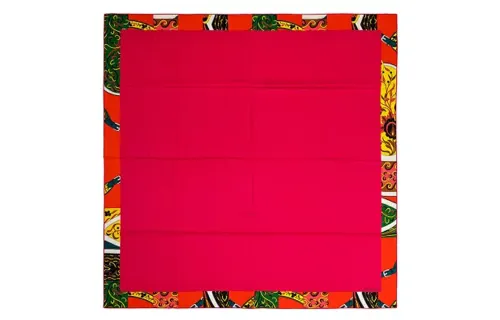 HERMES Knit Scarves Women's Rose Red