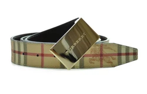 Burberry PVC Polyvinyl Chloride Leather Belts Women's Khaki 