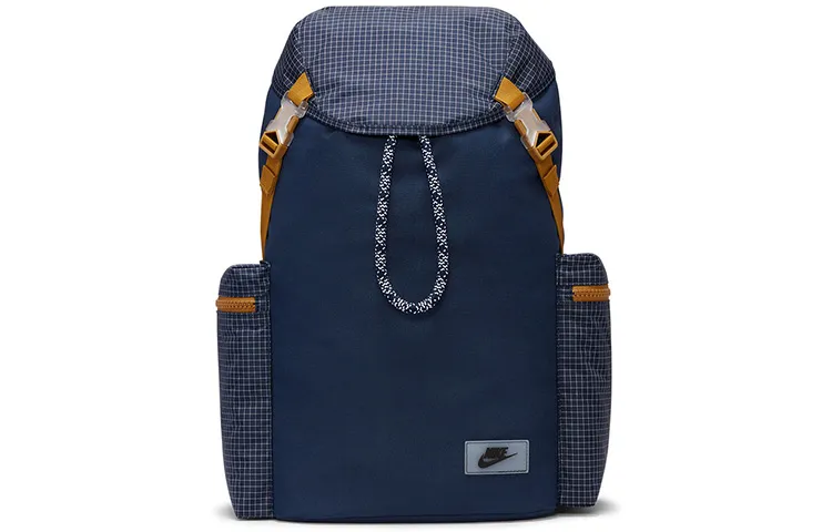 Nike Heritage Zip Closure Fabric Backpacks Regular Unisex Dark Blue