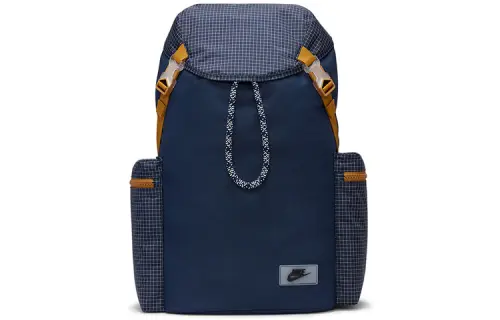 Nike Heritage Zip Closure Fabric Backpack Regular Unisex Dark Blue