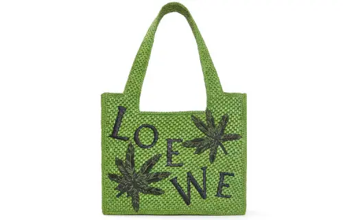 LOEWE Raffia Tote Bag, Shopping Bag, Shoulder Bag, Crossbody Bag, Handbag Medium Women's Green