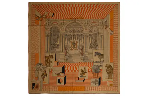 HERMES Scarves Women's Brown