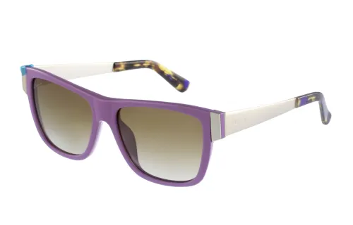 GUCCI Plate Frame Square Sunglasses Unisex Purple