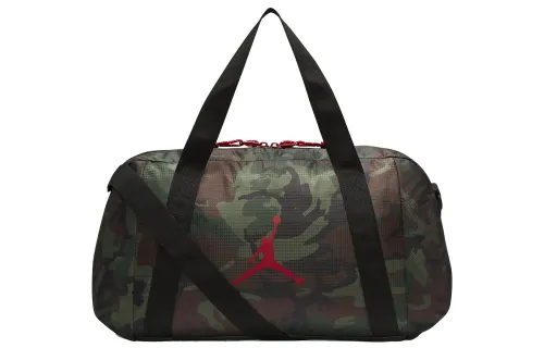 Jordan Polyester Crossbody Bag, Luggage Bag, Gym Bag Unisex Green Camouflage