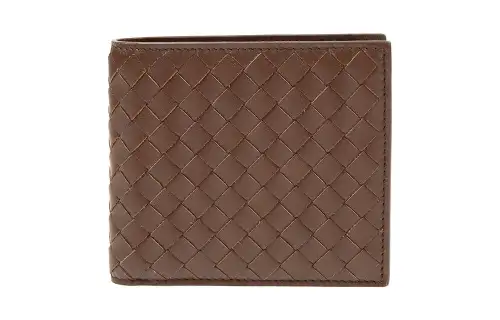 Bottega Veneta Sheepskin Wallet, Card Holder Unisex Khaki