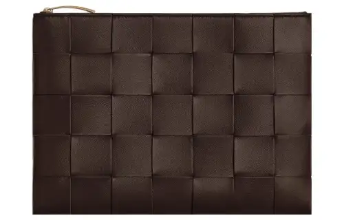 Bottega Veneta Leather Clutch Medium Women's Brown