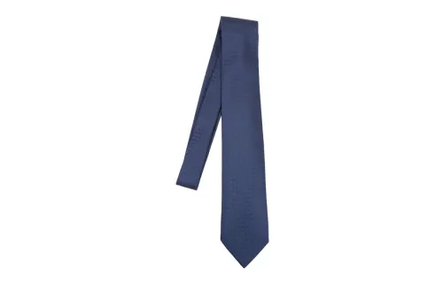 HERMES H Jacquard Ties Men's Blue