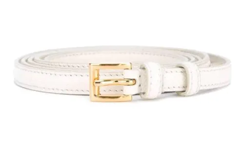 PRADA Cow Leather Belts Women's White 