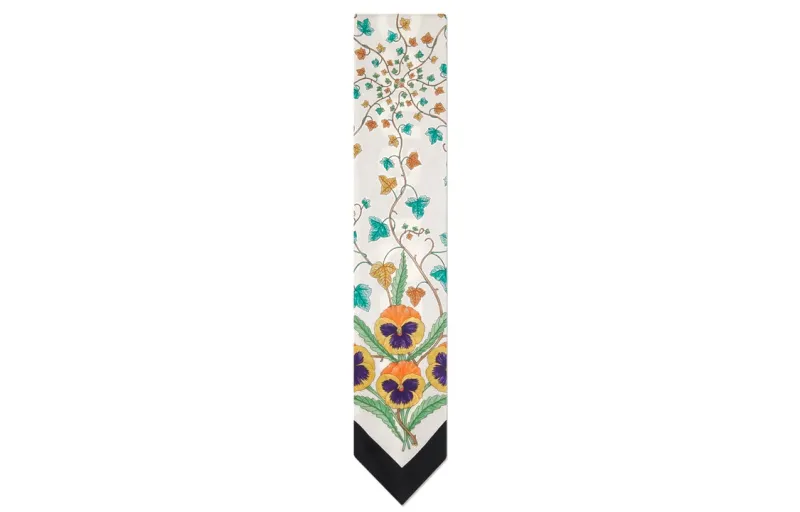 GUCCI Flora Scarves Women's Beige/Black