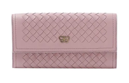 Bottega Veneta Sheepskin Wallet Women's Dusty Pink