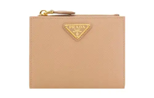 PRADA Leather Wallet Regular Women's Light Umber