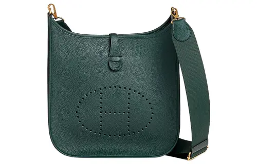 HERMES Evelyne Clemence Bullock Leather Evelyn Crossbody Bag, Shoulder Bag Women's