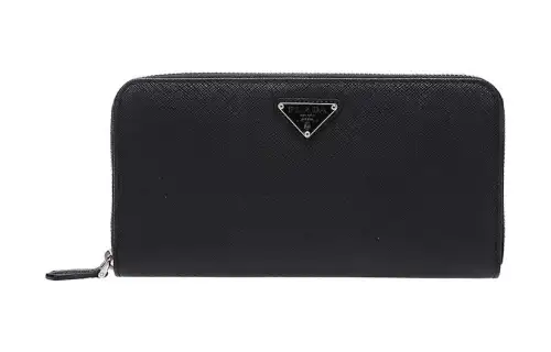 PRADA Saffiano Cow Leather Wallet Regular Men's Black
