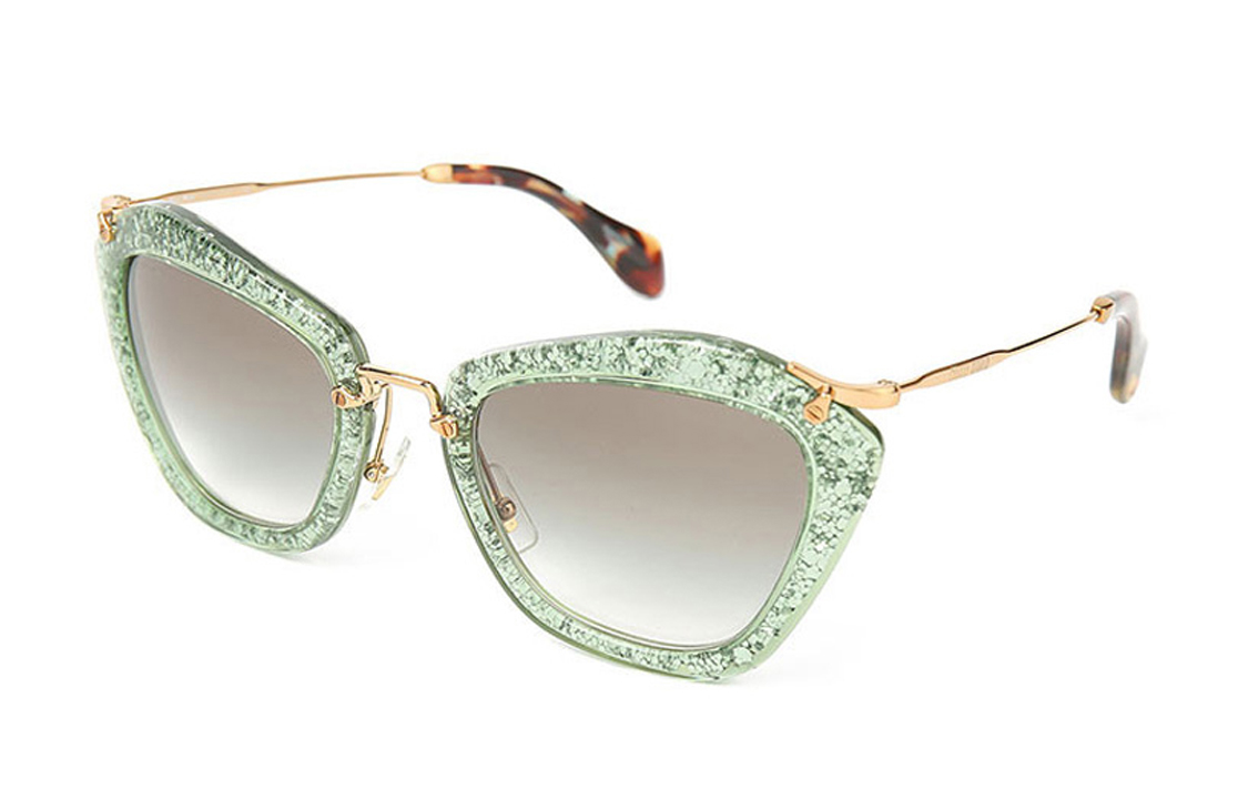 Miumiu Sunshade изысканный сплав зеркало Рамка бабочка Suneye зеркало женский золотой