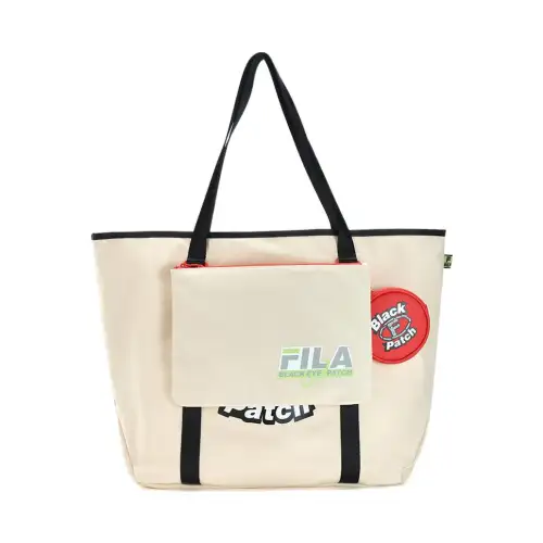 FILA FUSION Fabric Shoulder Bag Regular Unisex Lactose Color