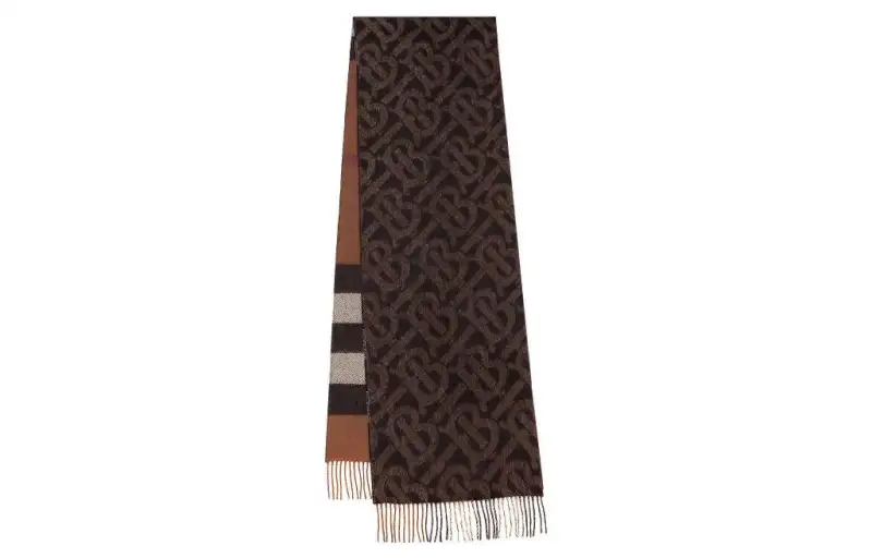 Burberry Cashmere Knit Scarves Women's Brown
