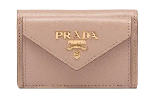 PRADA Leather Wallet Small Women's Pink