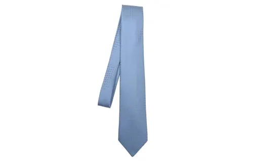 HERMES H Jacquard Ties Men's Blue