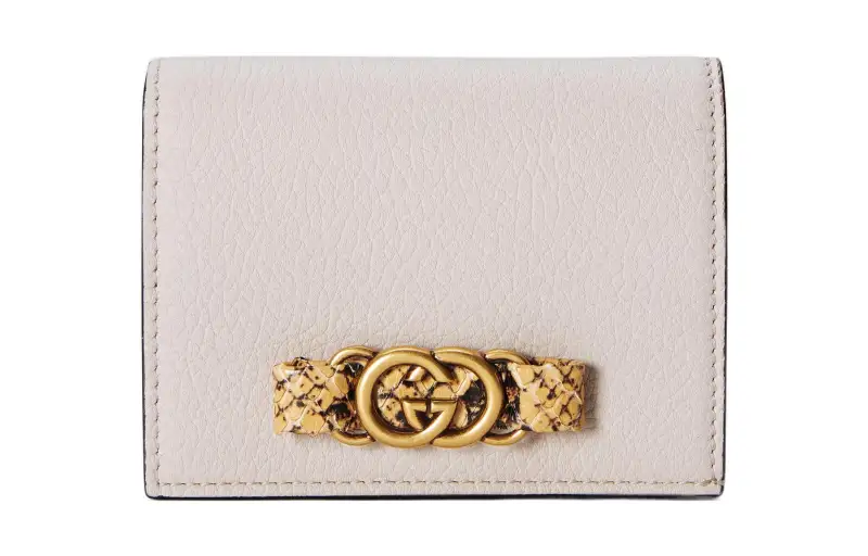 GUCCI Quilted Leather Wallet Women's Light Pink