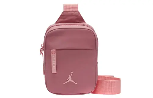 Jordan Cotton Nylon Shoulder Bag, Crossbody Bag, Sling Bag, Fanny Pack Unisex Pink